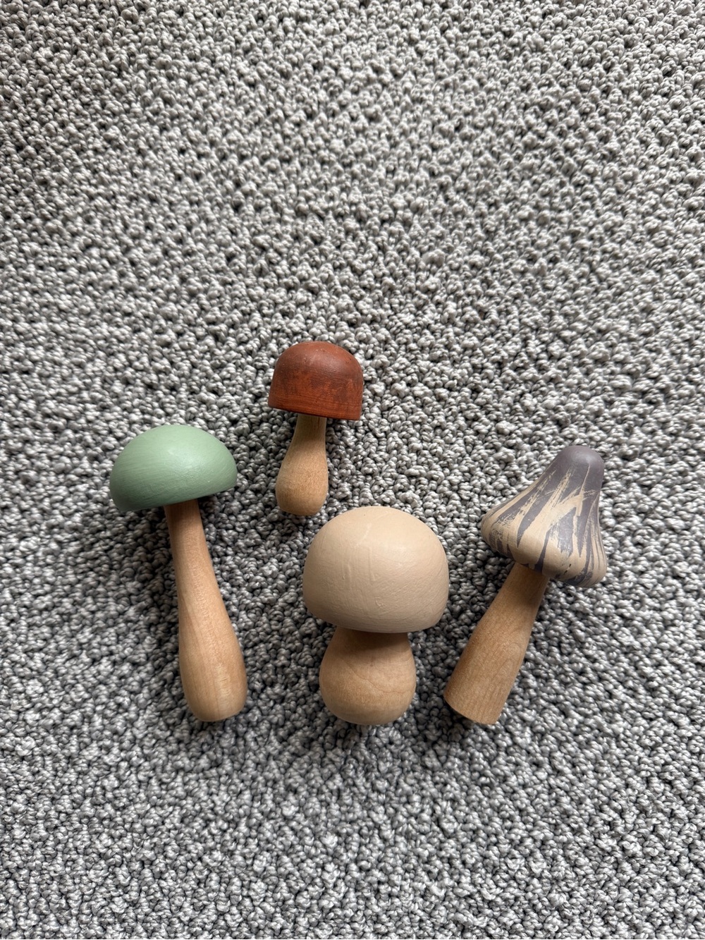 Wooden Mushroom Decor